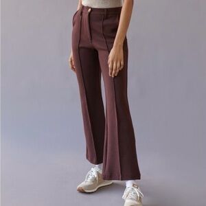 Urban Outfitters Isabella Ponte High-Waisted Flare Brown Pants size Medium